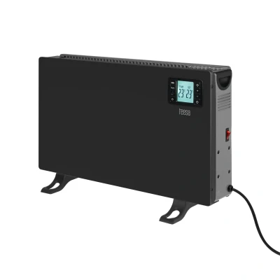 Afbeelding van Elektrische Kachel tot 2000W Convectorkachel Radiator Ingebouwde Thermostaat LCD Display Timer Functie Zwart