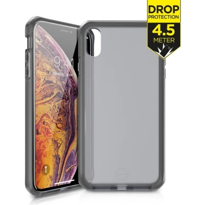 Afbeelding van Apple iPhone XS Max Hoesje ITSkins Level 3 SupremeFrost Serie Hard Kunststof Backcover Zwart Geschikt Voor