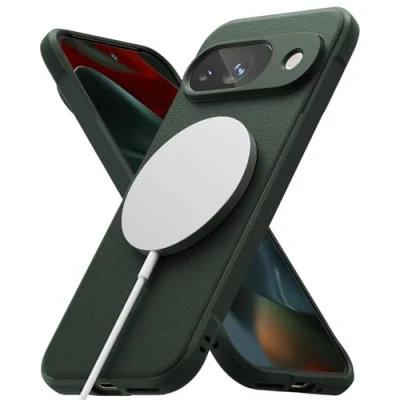 Afbeelding van Ringke Onyx Magnetic Compatibel met Google Pixel 9 Case, Cover Magnetisch draadloos, Robuust Duurzaam Schokbestendig TPU Hoesje Dark Green