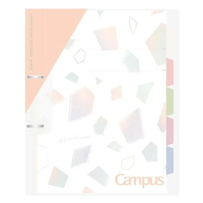 Afbeelding van Kokuyo Campus Print Gemakkelijk te Pellen 2 Gaats Losse Blad Binder A4 Beperkte Minerale Kleur Abrikoos Roze Le PP158 L4P