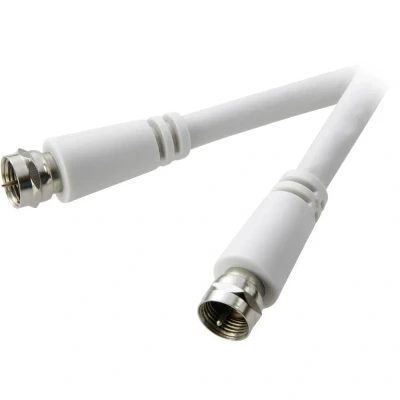 Afbeelding van SpeaKa Professional Satelliet Aansluitkabel [1x F stekker 1x stekker] 7.50 m 90 dB Wit