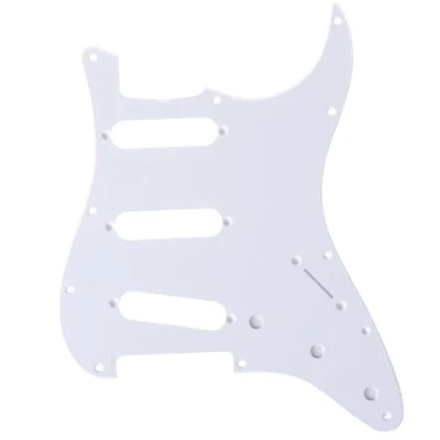 Afbeelding van Musiclily Pro 11 Schroefgaten 60s 64 Vintage stijl SSS Strat Gitaar Slagplaat voor American Stratocaster, 1 laags Wit