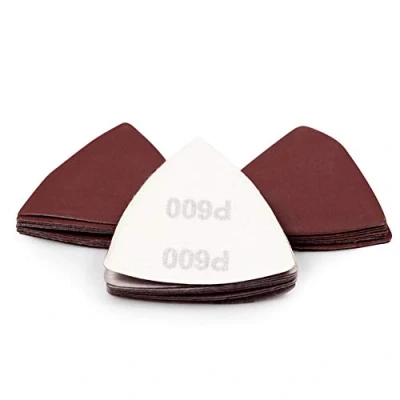 Afbeelding van SPEEDWOX 30 Stks Haak en Loop Driehoek Schuurpapier 600 Grit 80mm 3 1/8 Inch Voor Oscillerende Multi Tool Detail Sander Schuurschijven Schuurpads