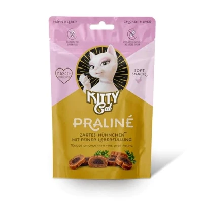 Afbeelding van KITTY Cat Praliné kip &amp; lever, 50 g, zachte lekkernijen voor katten, graanvrije snack met hoog vleesgehalte en taurine
