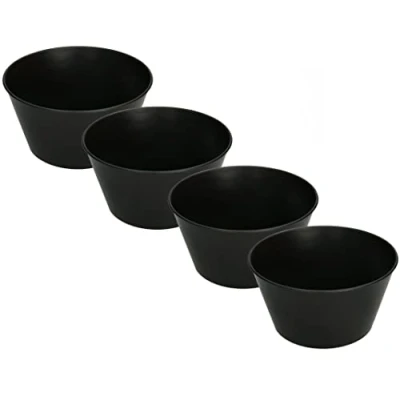 Afbeelding van KOTARBAU® Set van 4 rubberen mengbekers 2 liter mengkom voor gips plamuur massa&#039;s robuuste flexibele zachte PVC
