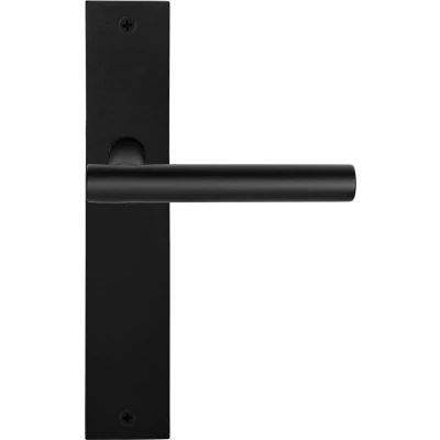 Afbeelding van Formani Deurkruk BASICS LB7 19P236SFC ongeveerd op schild blind mat zwart