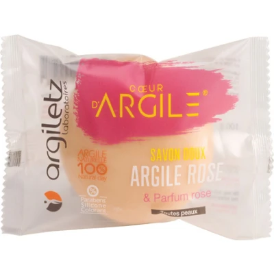 Afbeelding van ARGILETZ Kalmerende zeep Roze klei parfum 100 g