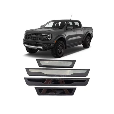 Afbeelding van 4 stks Auto Instaplijsten Strips voor Ford Ranger 2023 2024 Rvs Welkom Pedaal Scuff Guard Antislip Protector Kick Platen drempel Styling Accessoires