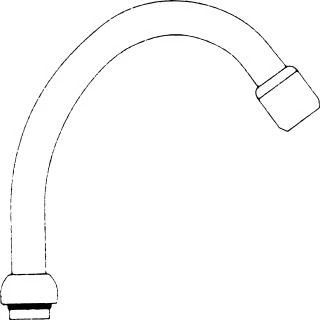 Afbeelding van Venlo bovenuitloop M24x1 200 mm +perlator