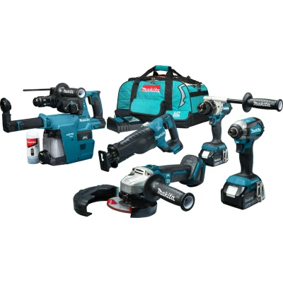 Afbeelding van Makita DLX5069TX1 18 V Combiset voor allround tot zwaar boor , schroef zaag en slijpwerk