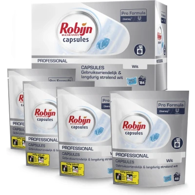 Afbeelding van Robijn Pro Formula Wasmiddel Capsules White 4x46st 46 wasbeurten