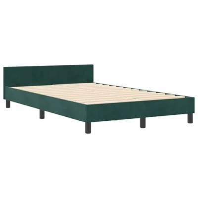 Afbeelding van vidaXL Bedframe Donkergroen Fluweel 120 x 200 cm Rechthoekig