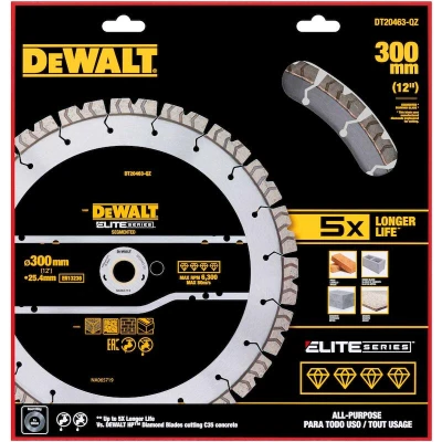Afbeelding van DeWalt DT20463 QZ Elite Diamantblad Gesegmenteerd 355 mm Universeel