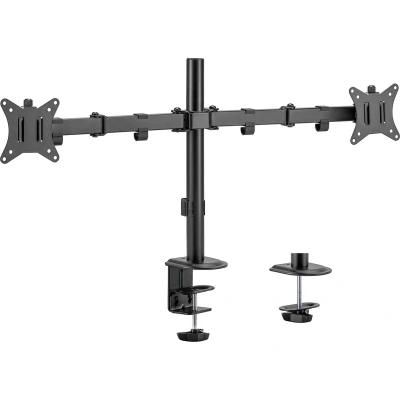 Afbeelding van Maclean Monitorbeugel voor 2 monitoren 17 32&quot; VESA 75x75 en 100x100 tot 2x 9kg MC 754N