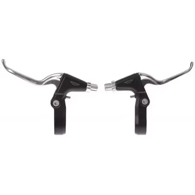 Afbeelding van VWP Remgreepset 2 vinger v brake zwart/zilver