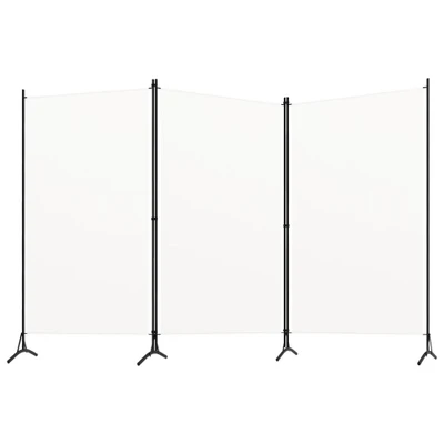 Afbeelding van vidaXL Kamerscherm met 3 panelen 260x180 cm crÃ ̈mewit