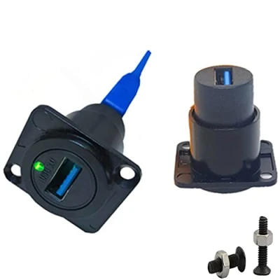 Afbeelding van SHANFEILU USB 3.0 D Panel Mount Solderless Connector Vrouwelijke naar Koppeling Socket Pass Door Adapter Snelheid 5 Gbps voor Audio Video Opto elektronische Netwerkapparatuur