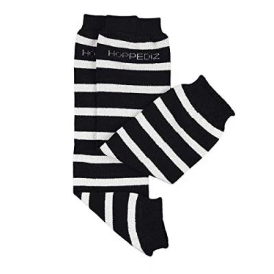Afbeelding van Hoppediz Unisex Baby Organic Katoen Been Warmers Bewarmers Zwart/Natuur/Gestreept, One Size EU