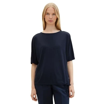 Afbeelding van TOM Tailor Rundhalsausschnitt Tshirt basic, Dames, Maat: Large, Sky captain blue