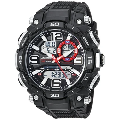 Afbeelding van Armitron Sport analoog digitaal chronograaf herenhorloge met harsband