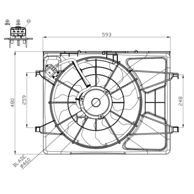 Afbeelding van NRF Ventilatorwiel motorkoeling 47958