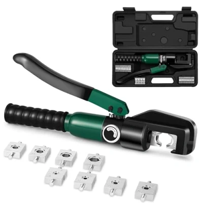 Afbeelding van Dechengbao Hydraulische kabelschoen krimper 6 70 mm², elektrische terminal kabel draad gereedschapsset met 8 matrijzen (4 mm² krimpgereedschap) (YQK70 krimpgereedschap))