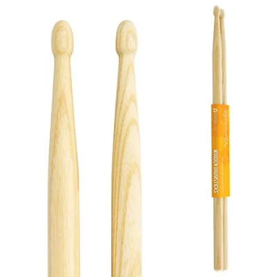 Afbeelding van World Rhythm WR 607 Drumstokken 5A Houten Tip Paar van Hickory