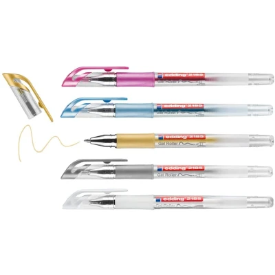 Afbeelding van Edding gelroller 2185, etui met 5 stuks in geassorteerde kleuren