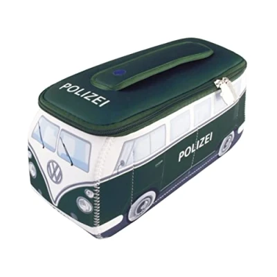 Afbeelding van BRISA VW Collectie Volkswagen Neopreen Universele Make up Cosmetische Reisapotheek Tas in T1 Bulli Bus Design (Politie/Groen/Groot)