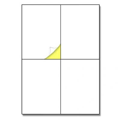Afbeelding van 4 per Vel, 25 Vellen A4 Zelfklevende Etiketten Stickers Labels Bedrukbaar Witte, Laser &amp; Inkjet Printable 148,5 x 105 mm