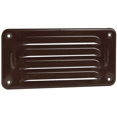 Afbeelding van Nedco schoepenrooster omgezette rand alum. 180 x 90 mm bruin