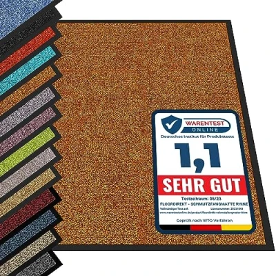 Afbeelding van etm® Schoonloopmat Voetmat in vele maten Deurmat/voetveger voor binnen en buiten Vinyl, Polyamide bruin 40 x 60 cm