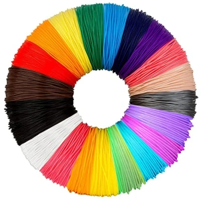 Afbeelding van PLA 3D stiftfilament, 20 kleuren, elk 10 m filament voor pen, 1,75 mm, penkleuren, geschikt verpakking, MYNT3D, DeWang, pen en printstift