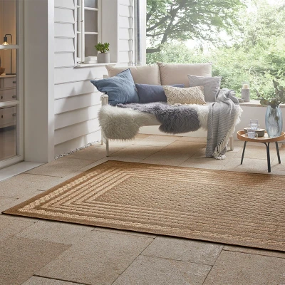 Afbeelding van Jute Buitenkleed Woods Mokka 120x170cm Meerkleurig 123vloerkleed.nl is de online webshop voor vloerkleden en woonaccessoires.