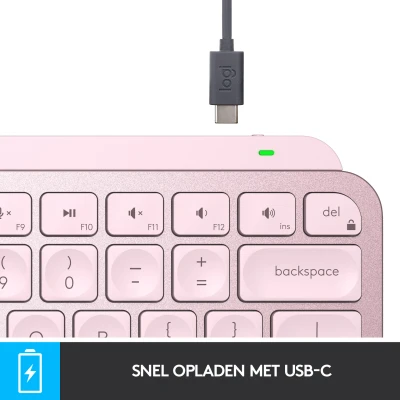 Afbeelding van Logitech Mx Keys Mini Voor Mac Toetsenbord Roze