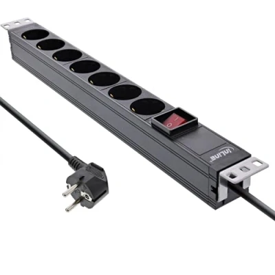 Afbeelding van InLine, Stekkerdoos, 19&quot; contactdoosstrook (7 x, CEE 7/3, 2 m)