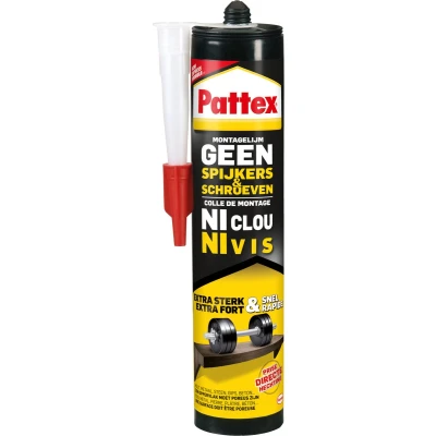 Afbeelding van Pattex Geen Spijkers &amp; Schroeven Montagekit Hout 400 gr