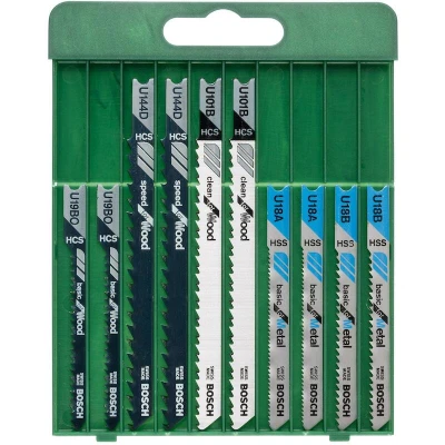 Afbeelding van Bosch Accessories 2609256776 10 delig Decoupeerzaagbladen set U schacht stuk(s)