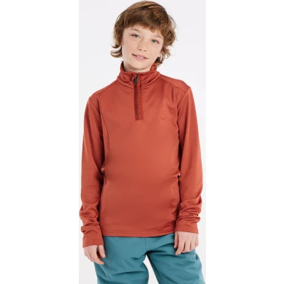 Afbeelding van Skipully Protest Boys WILLOWY JR 1/4 Zip Top Brick Orange Maat 164