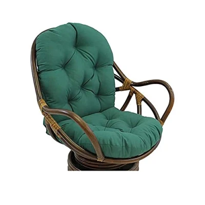 Afbeelding van MOTT Ontspannend stoelkussen, rotan zitkussen met hoog rugkussen, waterdichte kussens voor schommelstoel buiten, zitkussens terras, tuin, balkon, groen
