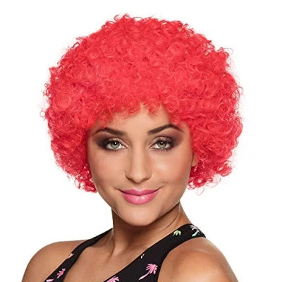 Afbeelding van Boland Pruik Pop Rood Afro Kort Unisex Piet 80&#039;s &amp; 90&#039;s Disco