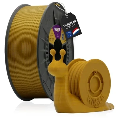 Afbeelding van WINKLE PLA HD Gold filament 3D printerfilament 1,75 mm 1 kg goud compatibel met alle printers maatnauwkeurigheid spoel