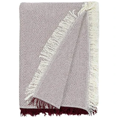 Afbeelding van Martina Home Multifunctionele foulard, 80% katoen, 20% polyester, ecru/granaat, 130 x 180 cm
