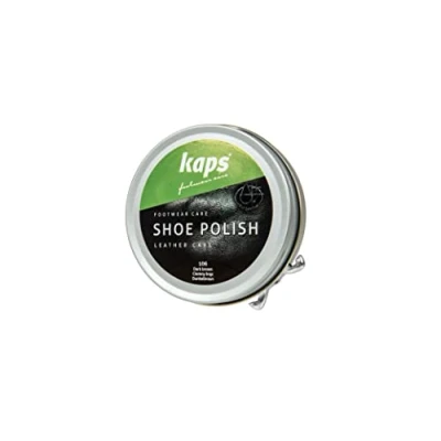 Afbeelding van Kaps Shoe Polish Blik Creme met was voor alle soorten gladleer, verzorgt het leer en geeft glans (106) Donker Bruin 50ml