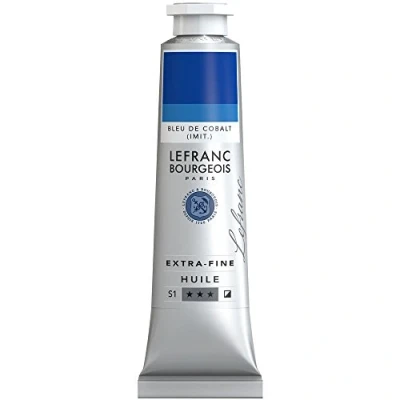 Afbeelding van Lefranc Bourgeois 405082 Extra fijne olieverf met hoogwaardige kunstenaarspigmenten, lichtecht, verouderingsbestendig 40ml Tube, Cobalt Blue Hue