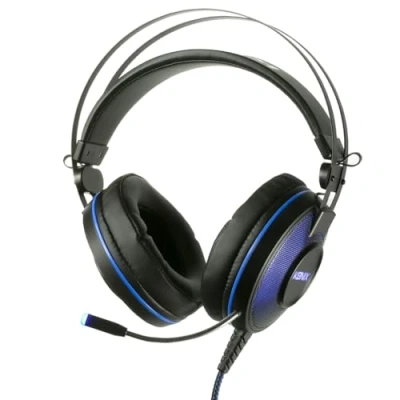 Afbeelding van Konix Mythics PS U700 7.1 bekabelde hoofdtelefoon voor PS4 console, 50 mm luidspreker, flexibele microfoon, 1,8 m kabel, zwart en blauw