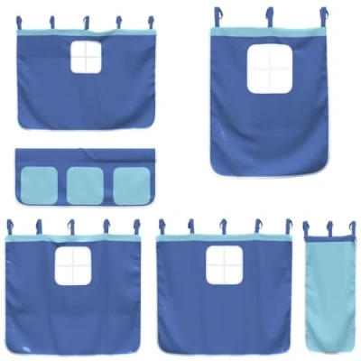 Afbeelding van Gordijnen voor hoogslaper polyester blauw