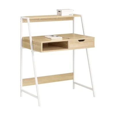 Afbeelding van SoBuy FWT63 N Bureau met Opbergruimte en vak Computertafel Werktafel Kantoortafel Tafel Lade Naturel BxLxH: 81x50x100cm