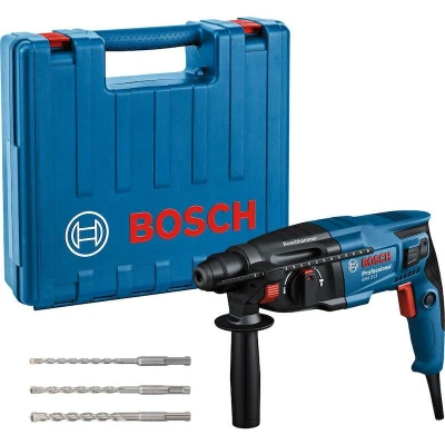 Afbeelding van Bosch Professional boorhamer GBH 2 21 (met SDS plus, incl. 3x boor plus (6/8/10 mm), extra handgreep, machinedoek, diepteaanslag, in opbergkoffer)