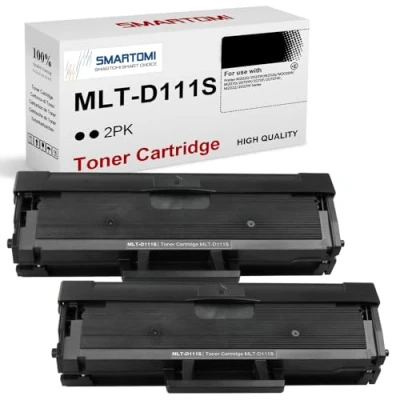 Afbeelding van SMARTOMI 2PK MLT D111S compatibele zwarte tonercartridges Samsung MLTD111S voor gebruik met Xpress SL M2026 M2020 M2070 M2022 M2071 Series printers